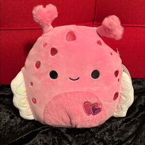 Squishmallow Shabnam Pink Plush Ladybug Toy